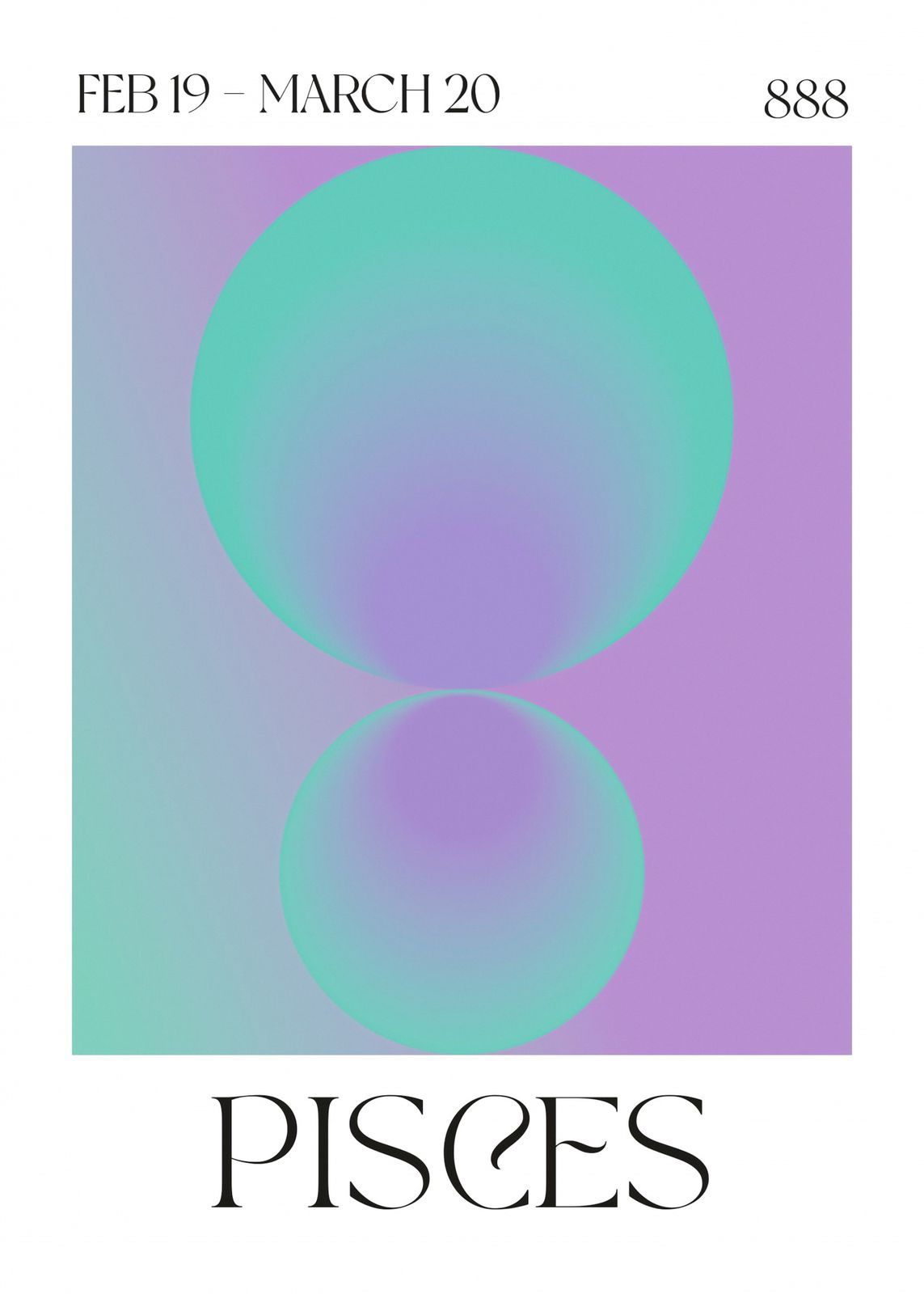 Poster - Pisces Zodiac Art