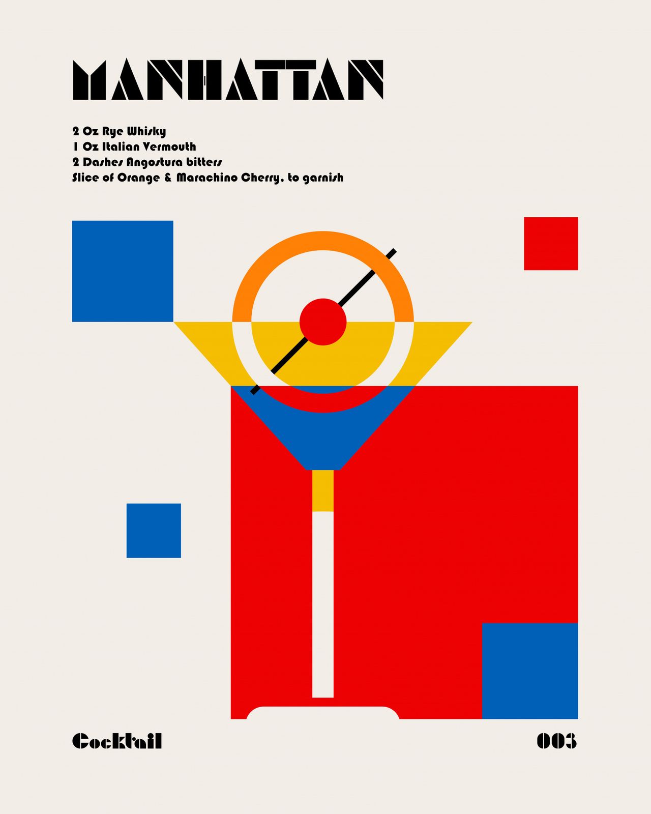Poster - Manhattan Cocktail