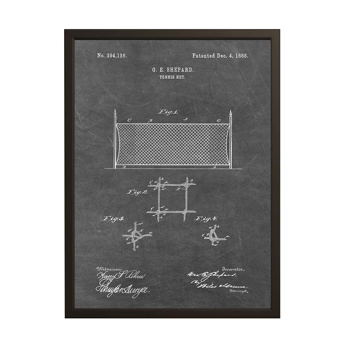 Patent Drawing Poster - Tennis Net