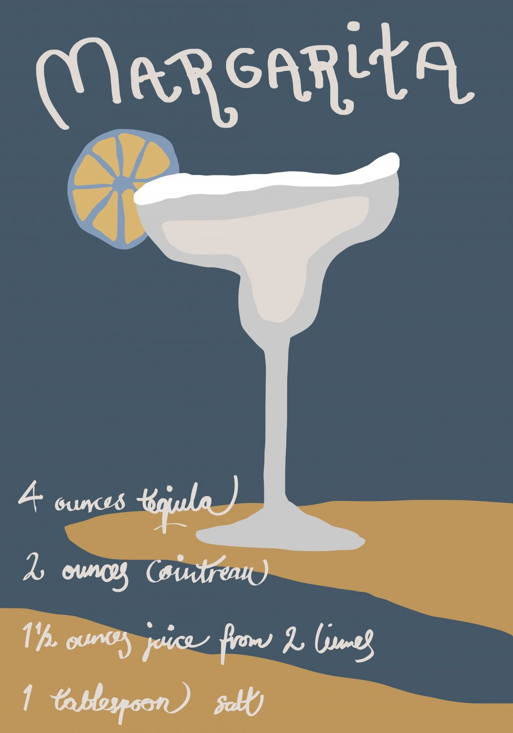 Poster - Margarita Cocktail Recipe