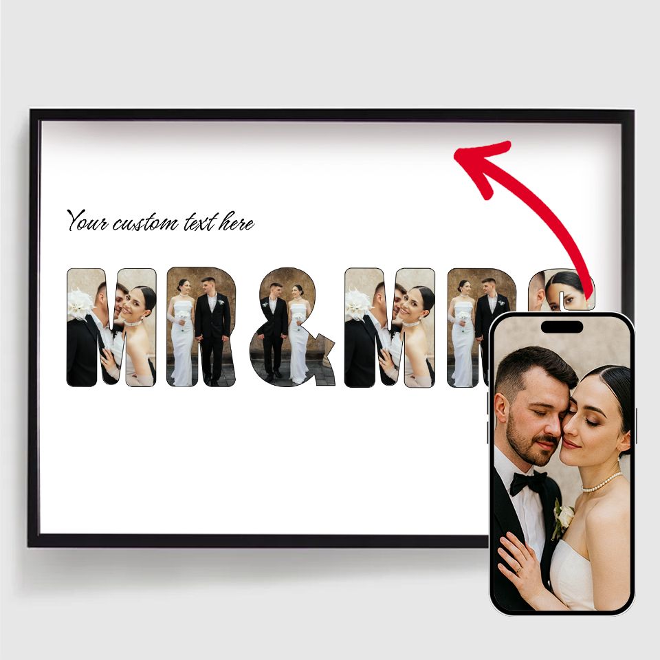 Personalised Posters - Mr and Mrs - Photo Upload