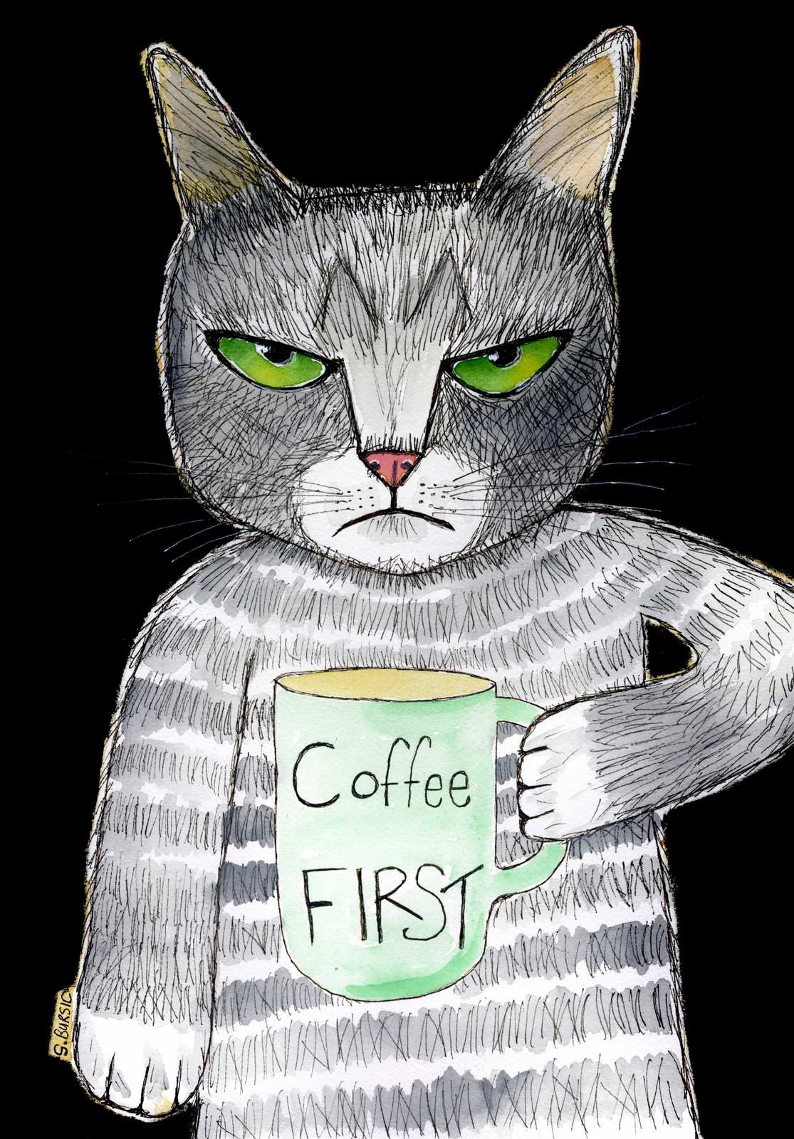 Poster - Coffee Cat