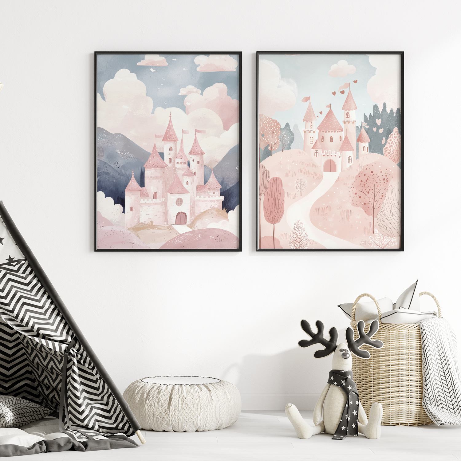 Poster - Fairy Tale Castle / Set of 2