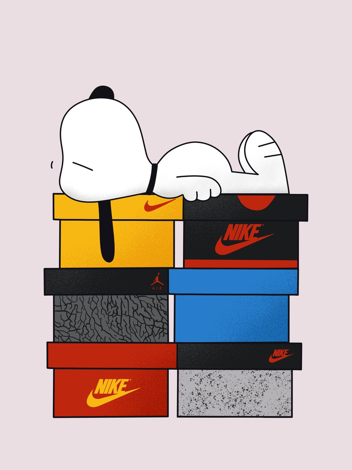 Poster - Snoopy on Nike Boxes