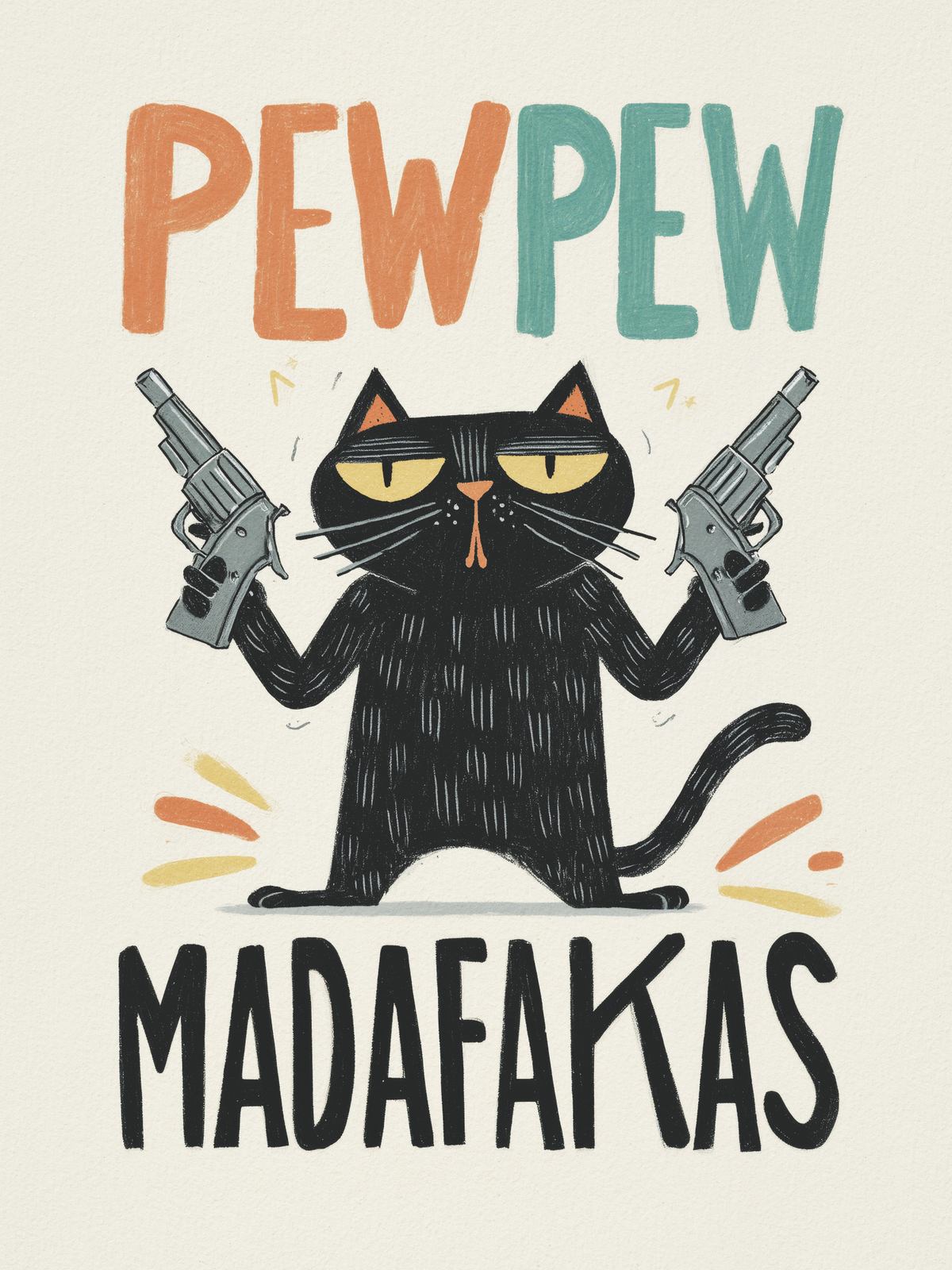 Poster - Cat With Guns