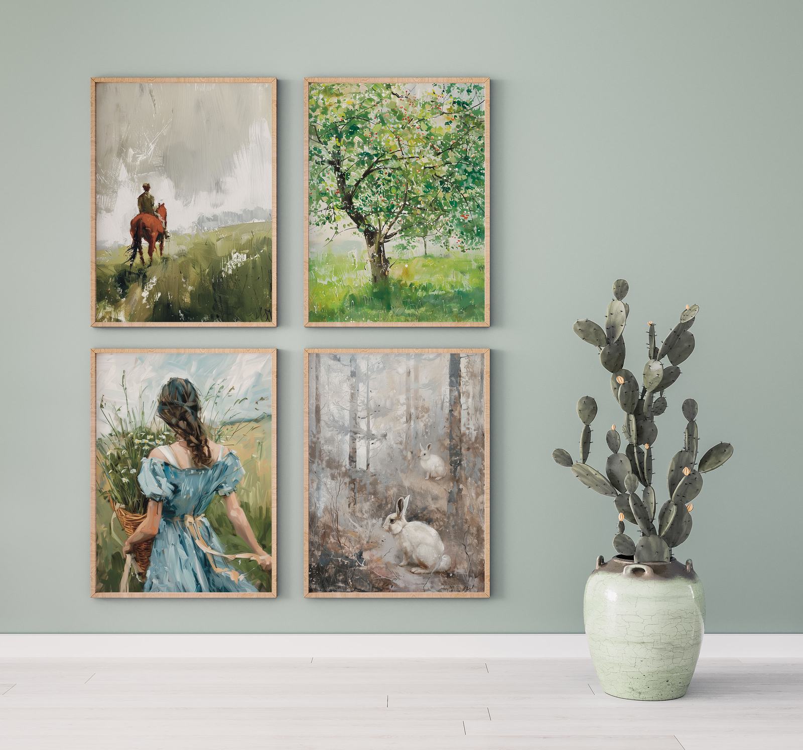 Poster - Nature and Pastoral Artwork / Set of 4