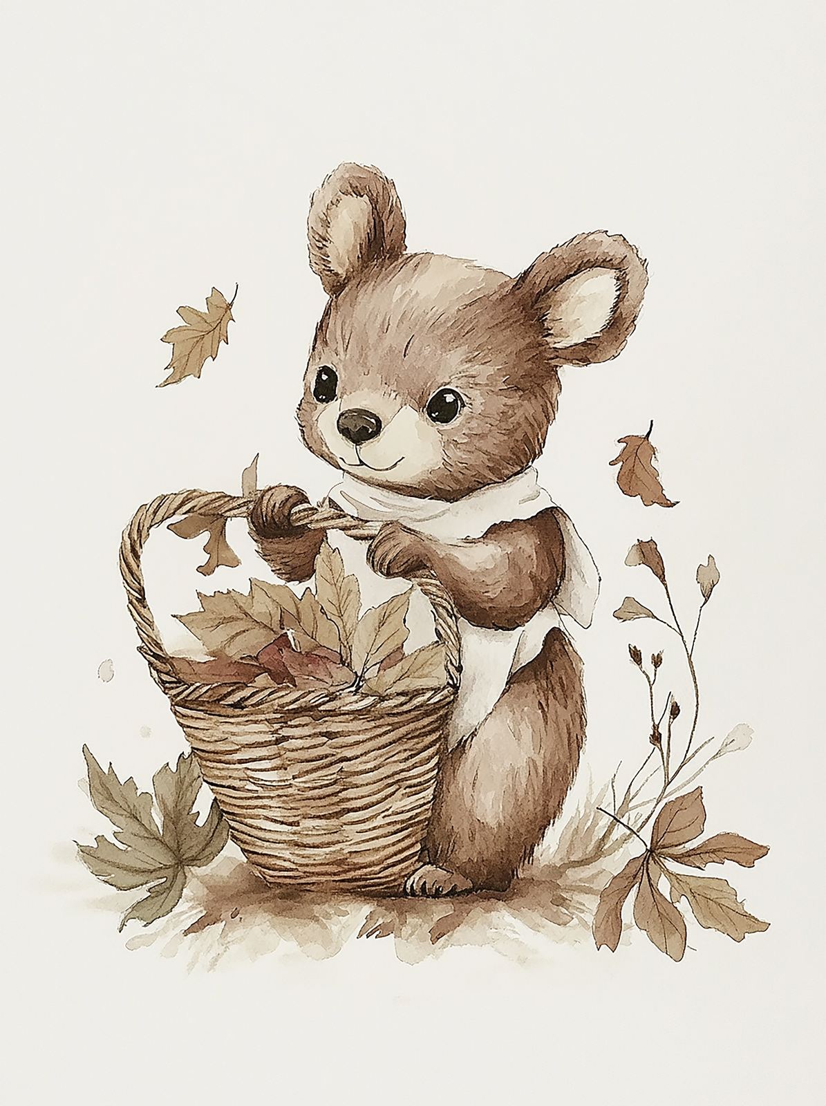 Poster - Bear with Basket