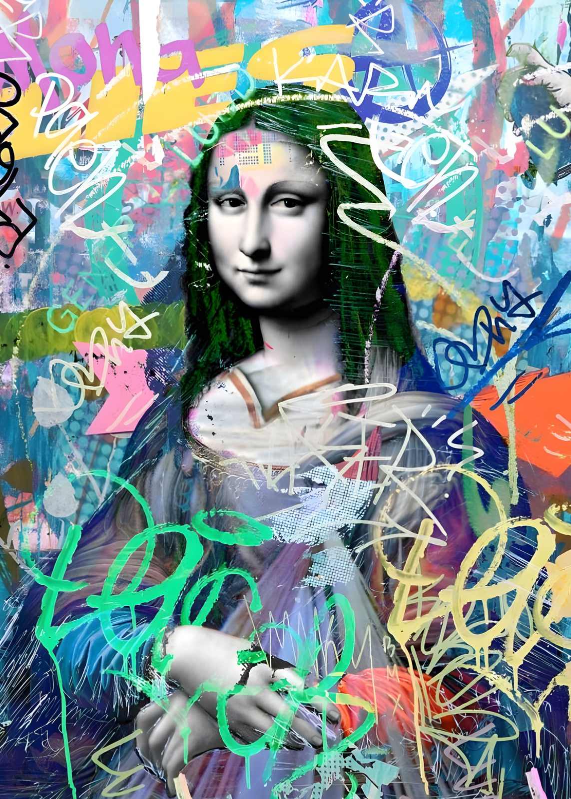 Poster - Graffiti Mona Lisa