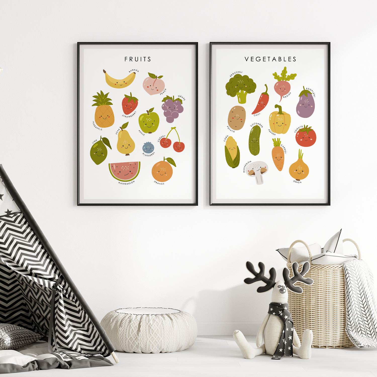 Poster - Fruits and Vegetables / Set of 2