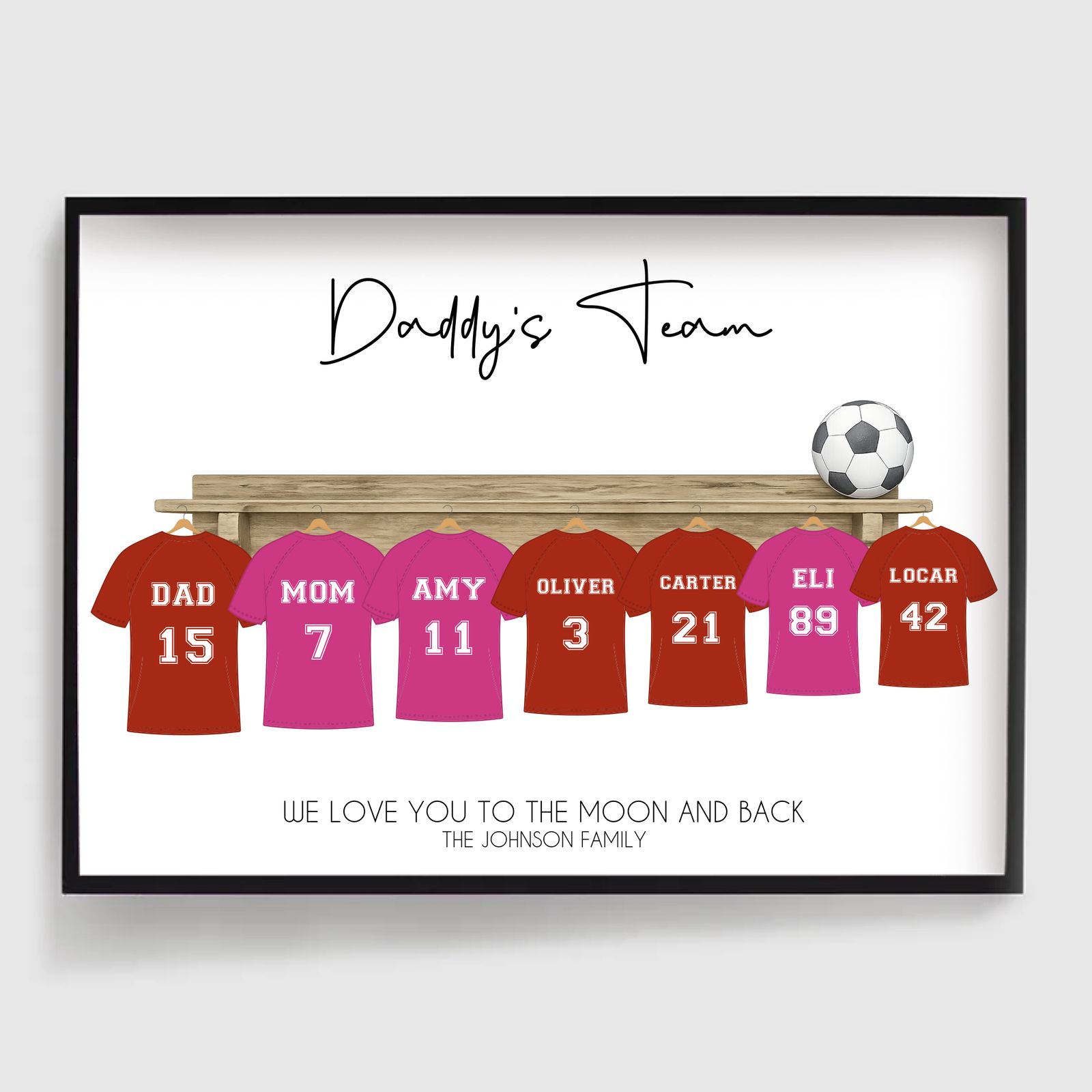 Personalised Poster - Daddys Family Team