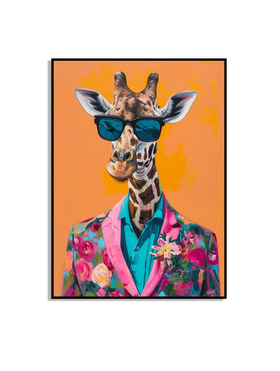 Stylish Giraffe Wall Poster