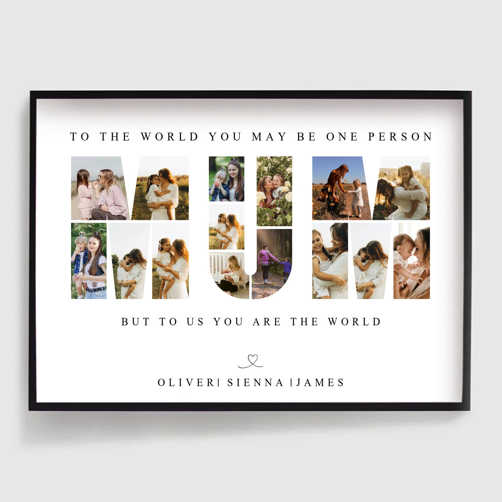 Personalised Poster - Custom Mum Photo Collage