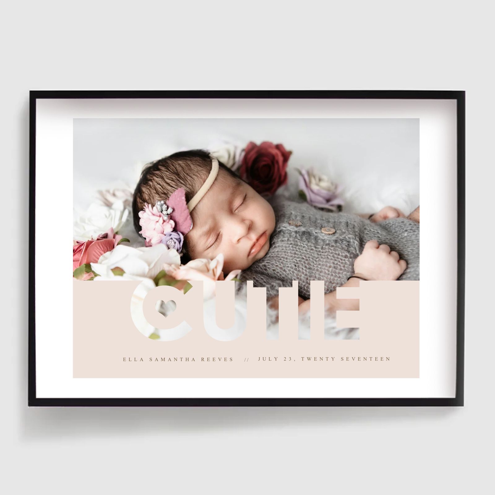 Personalised Poster -   Cutie Photo Letters