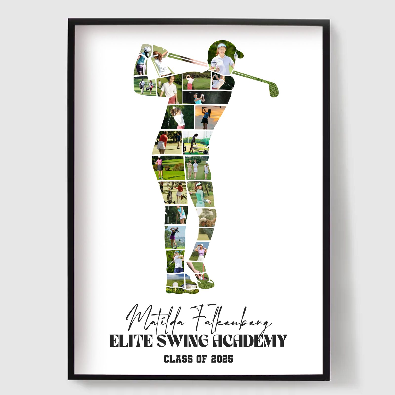 Personalised Poster - Golf Swing Photo Collage