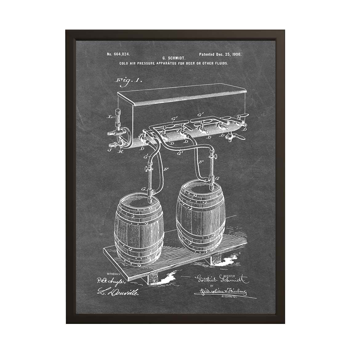 Patent Drawing Poster - Cold Air Pressure Apparatus