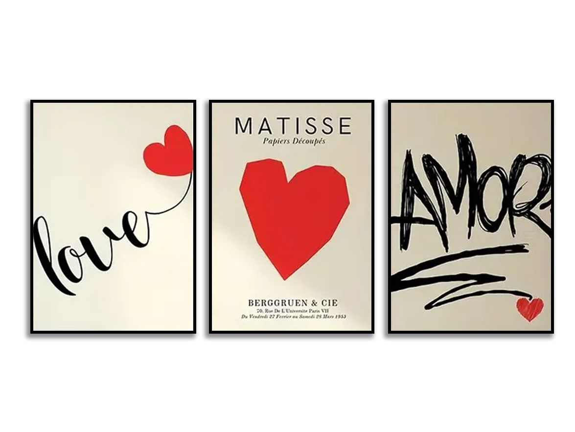 Poster - Matisse Heart Collection / Set of 3