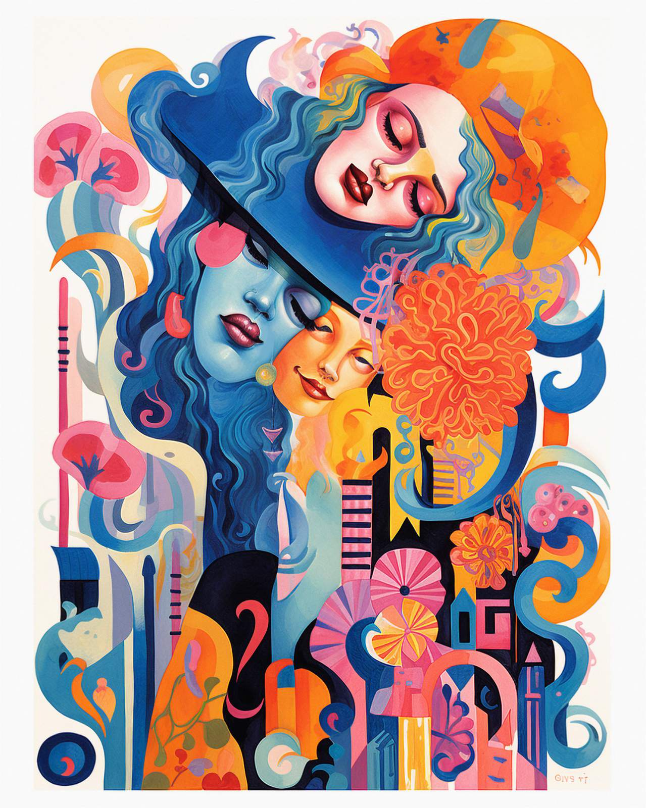 Poster - Colorful Faces Artwork