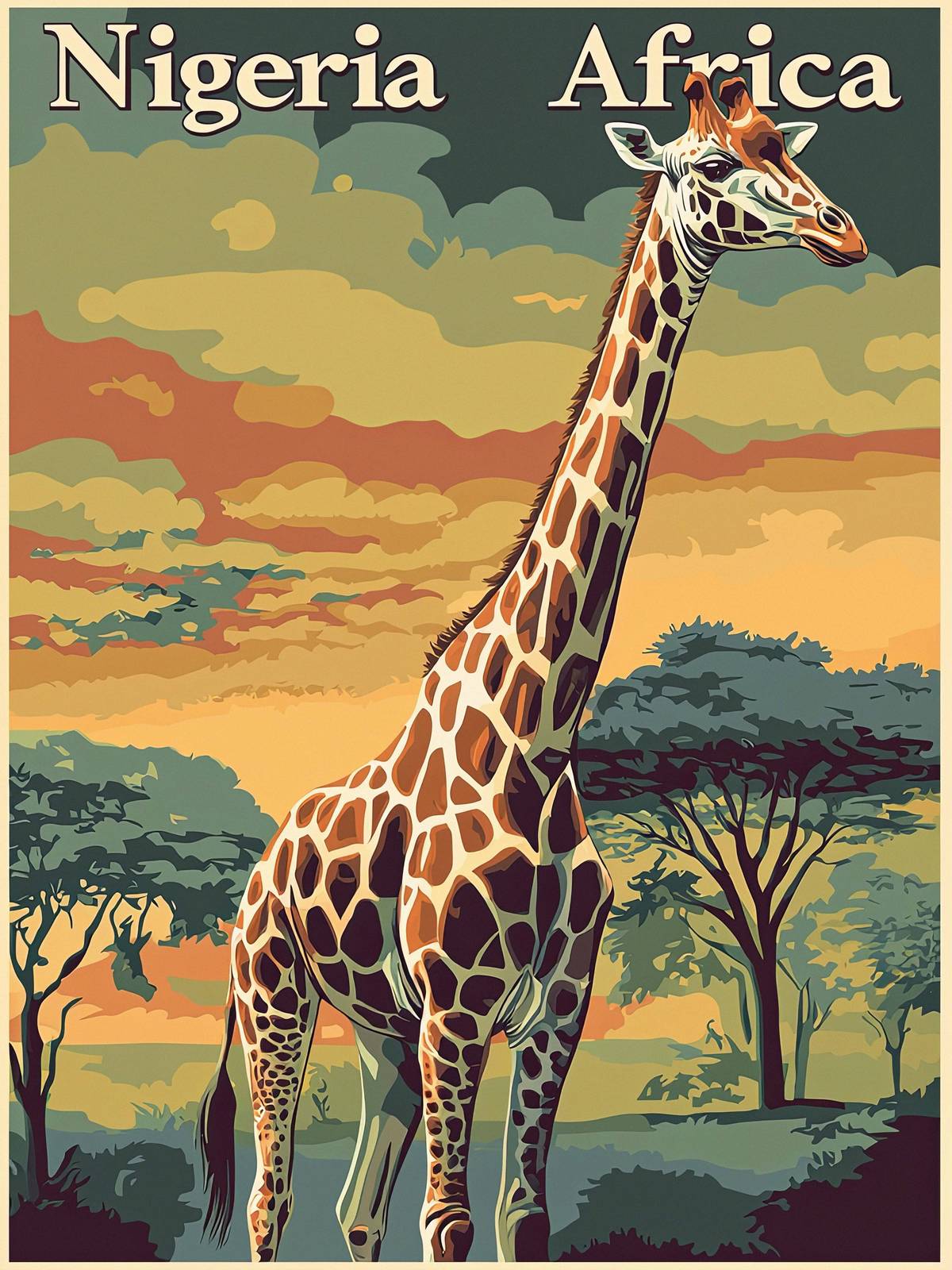 Poster - Giraffe in Nigeria