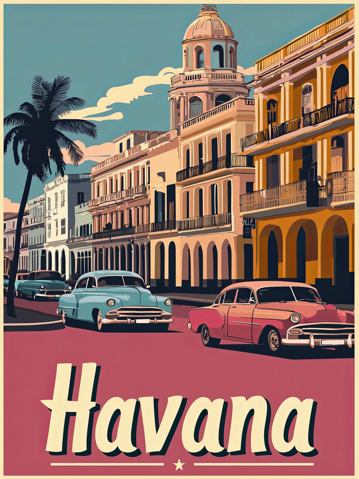 Poster - Havana Cityscape