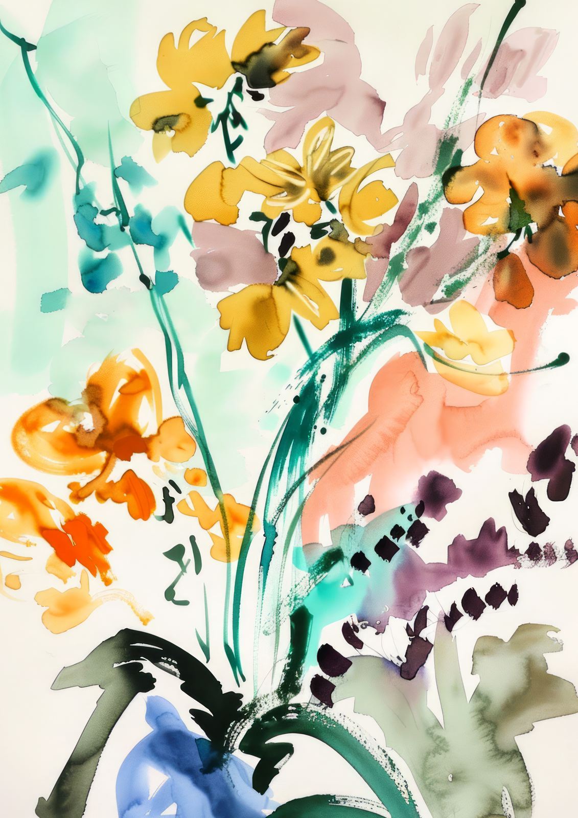 Poster - Vibrant Floral Art