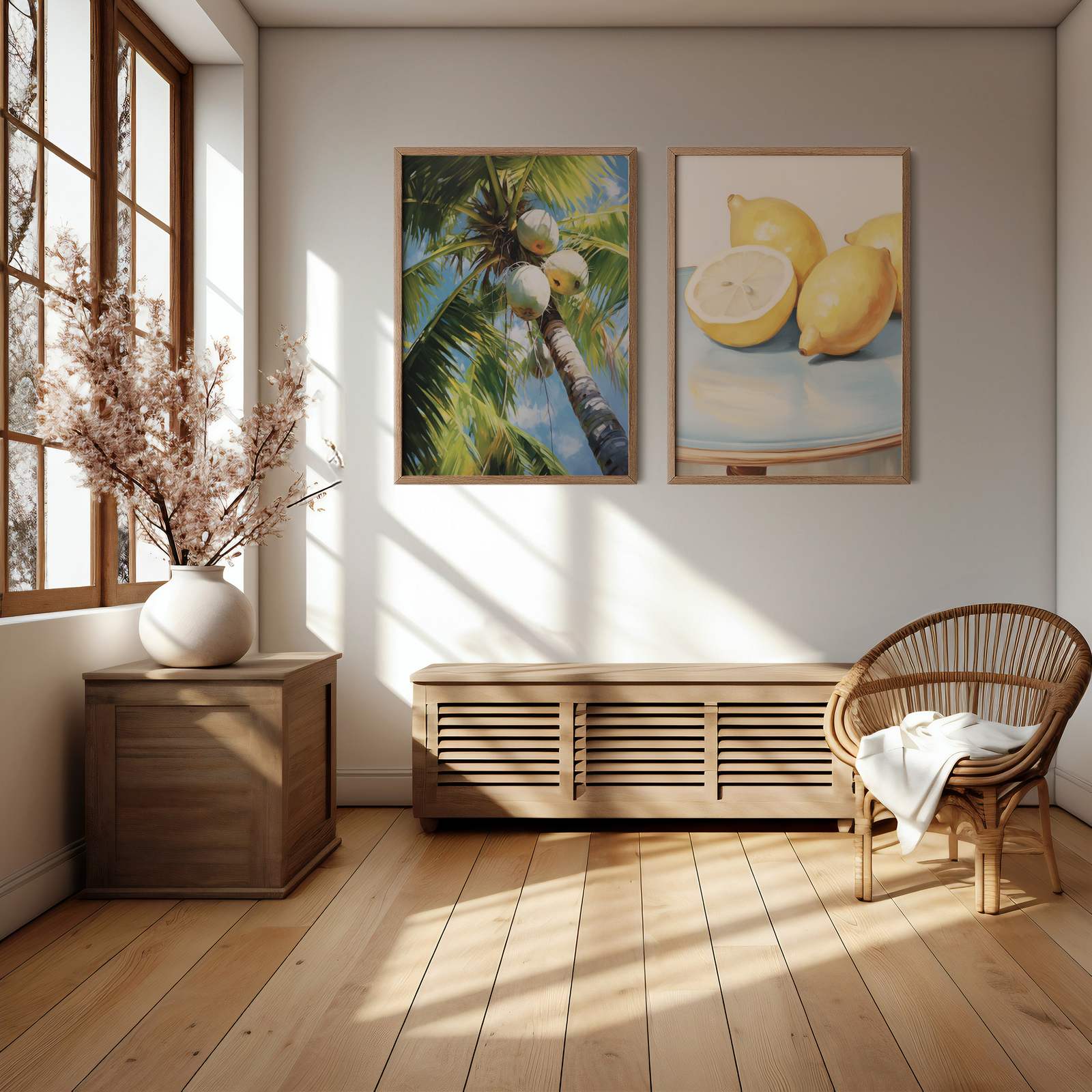 Poster - Lemons and Palm Set of 2