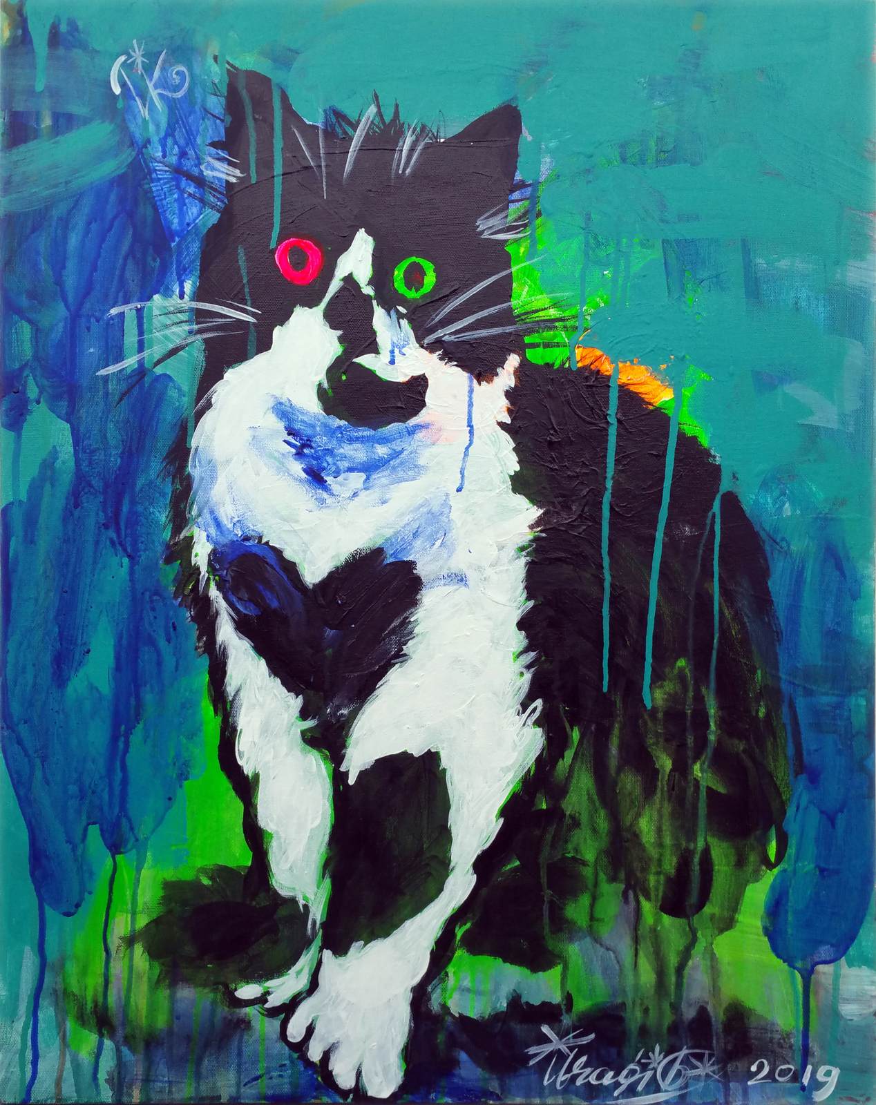 Poster - Artistic Cat Design