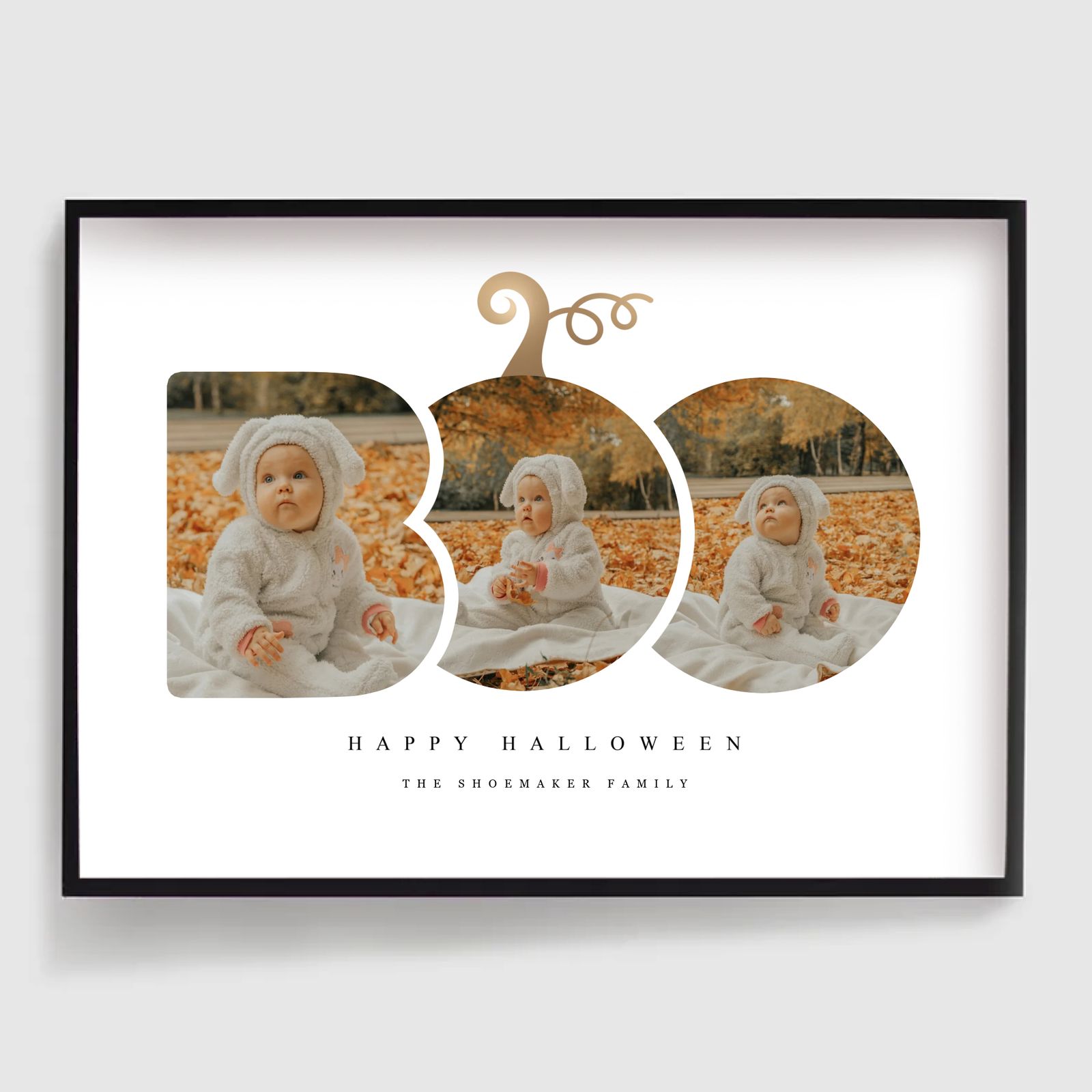 Personalised Poster -   BOO Halloween Collage - 3 Photos