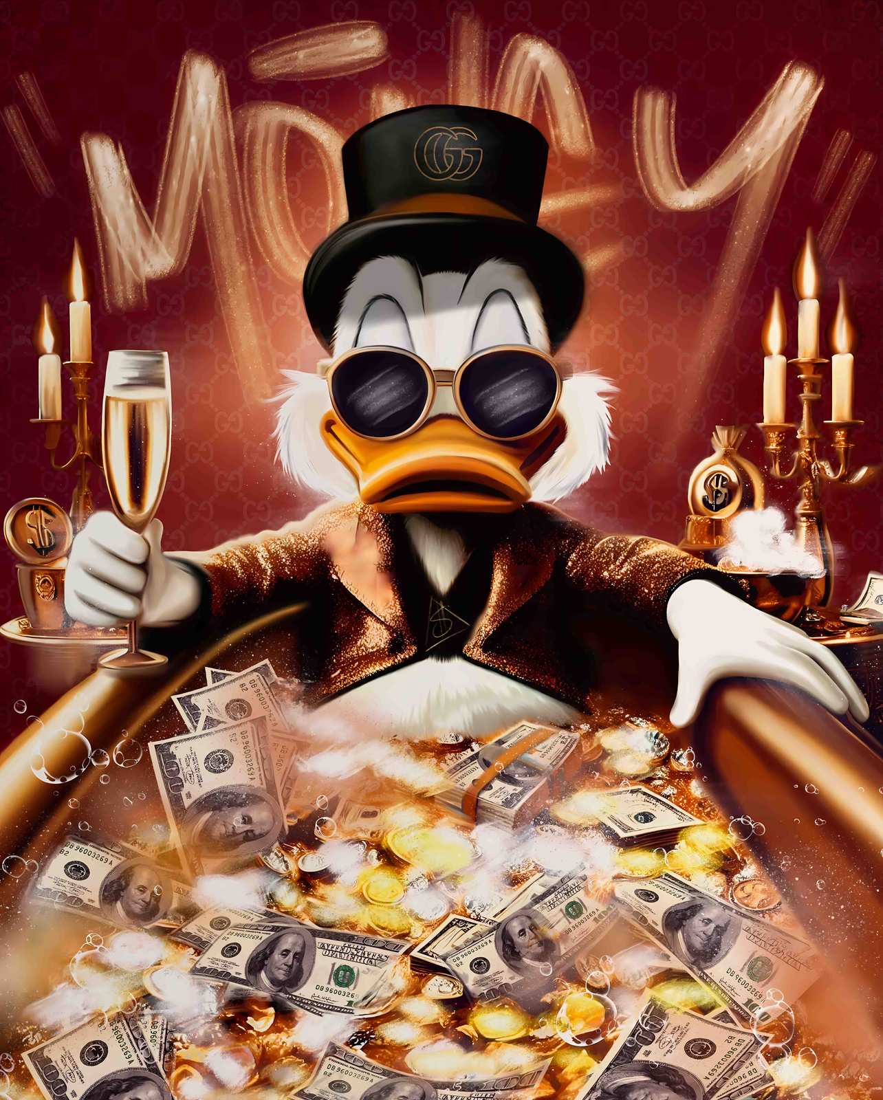 Poster - Donald Duck Money Bath