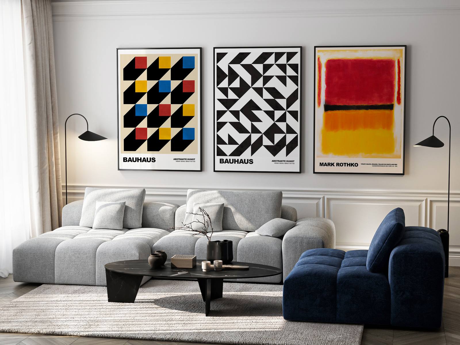 Poster - Bauhaus and Mark Rothko / Set of 3