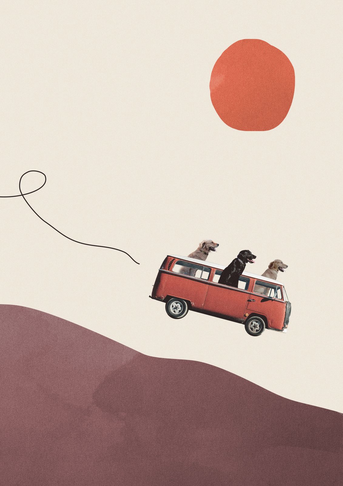 Poster - Dogs in Van