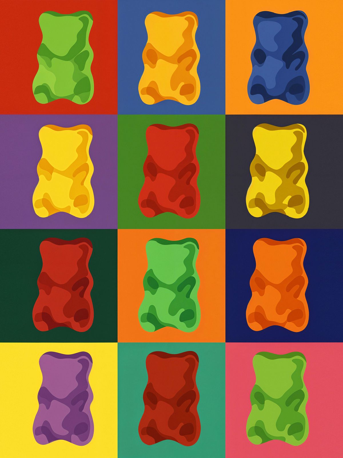 Poster - Colorful Gummy Bears