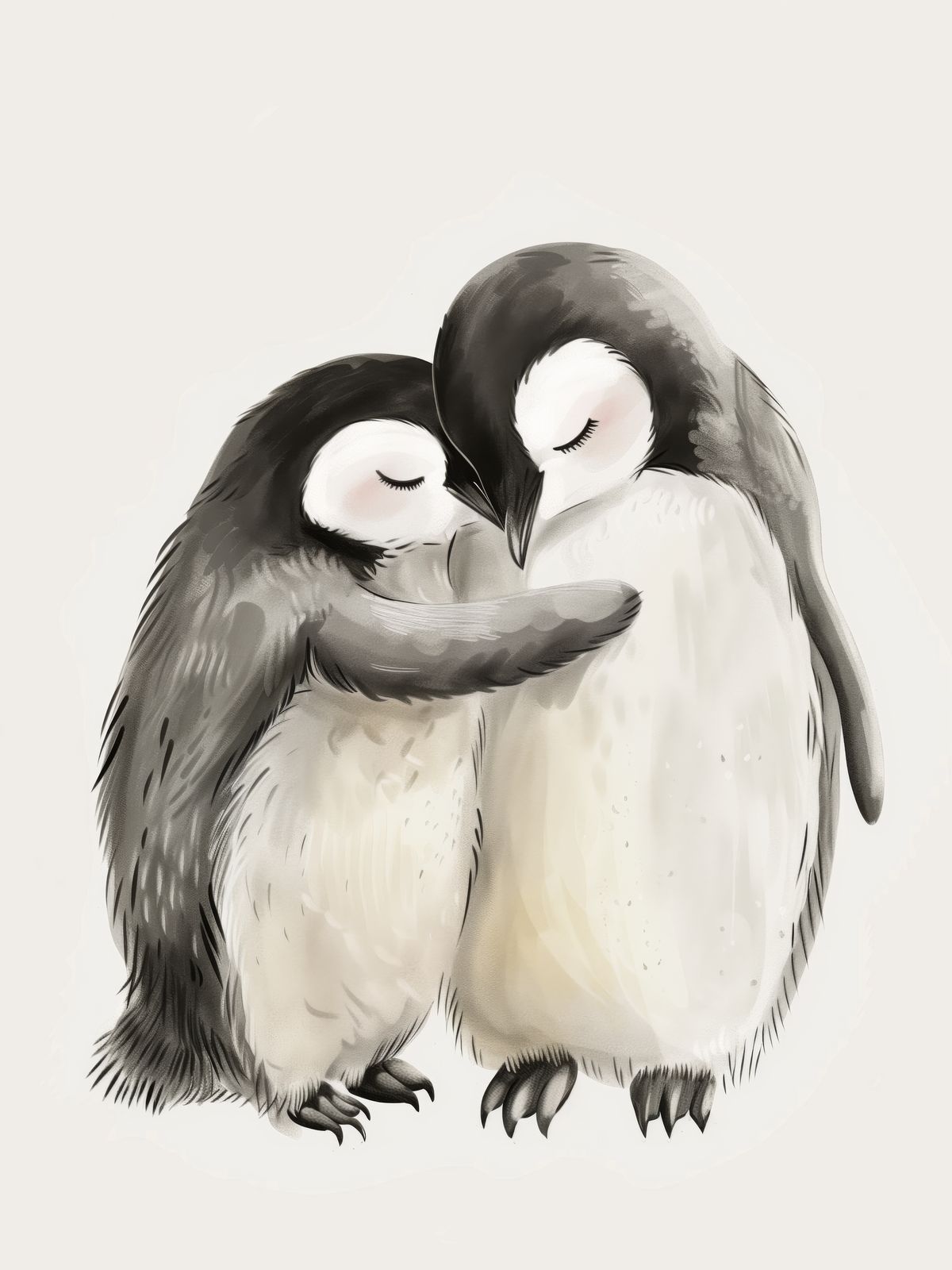 Poster - Adorable Penguin Embrace
