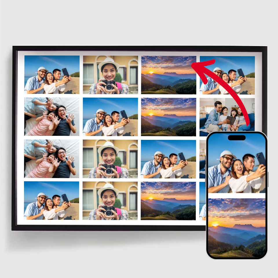 Personalised Posters – Upload your own images – 16 Photos Horizontal