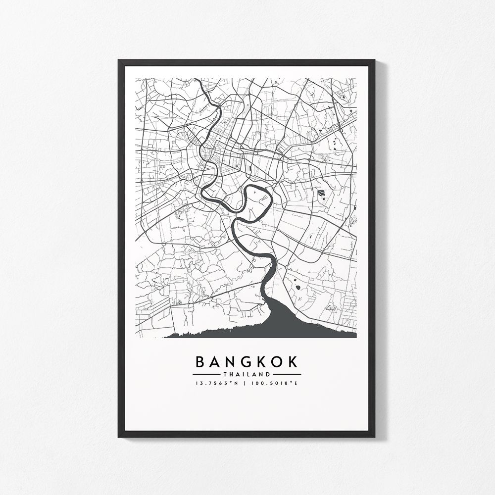 Poster - Map of Bangkok