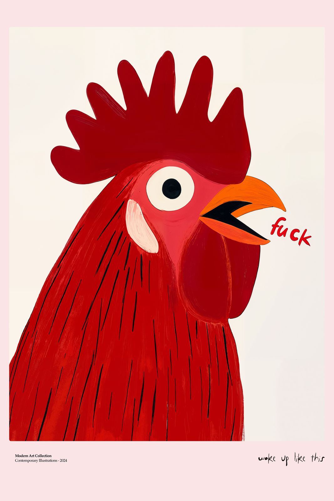 Poster - Rooster Art Illustration
