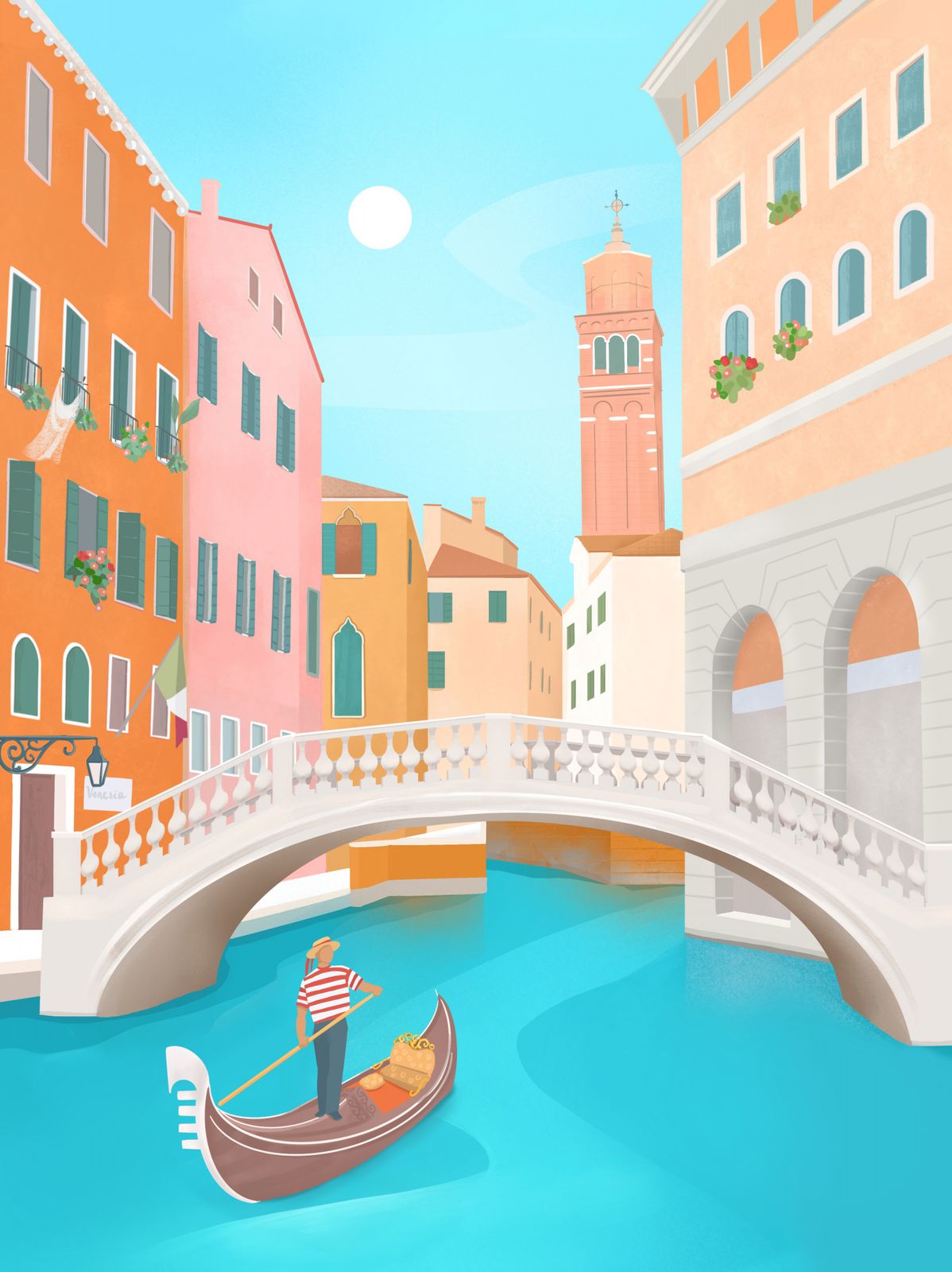 Poster - Venice Gondola Art