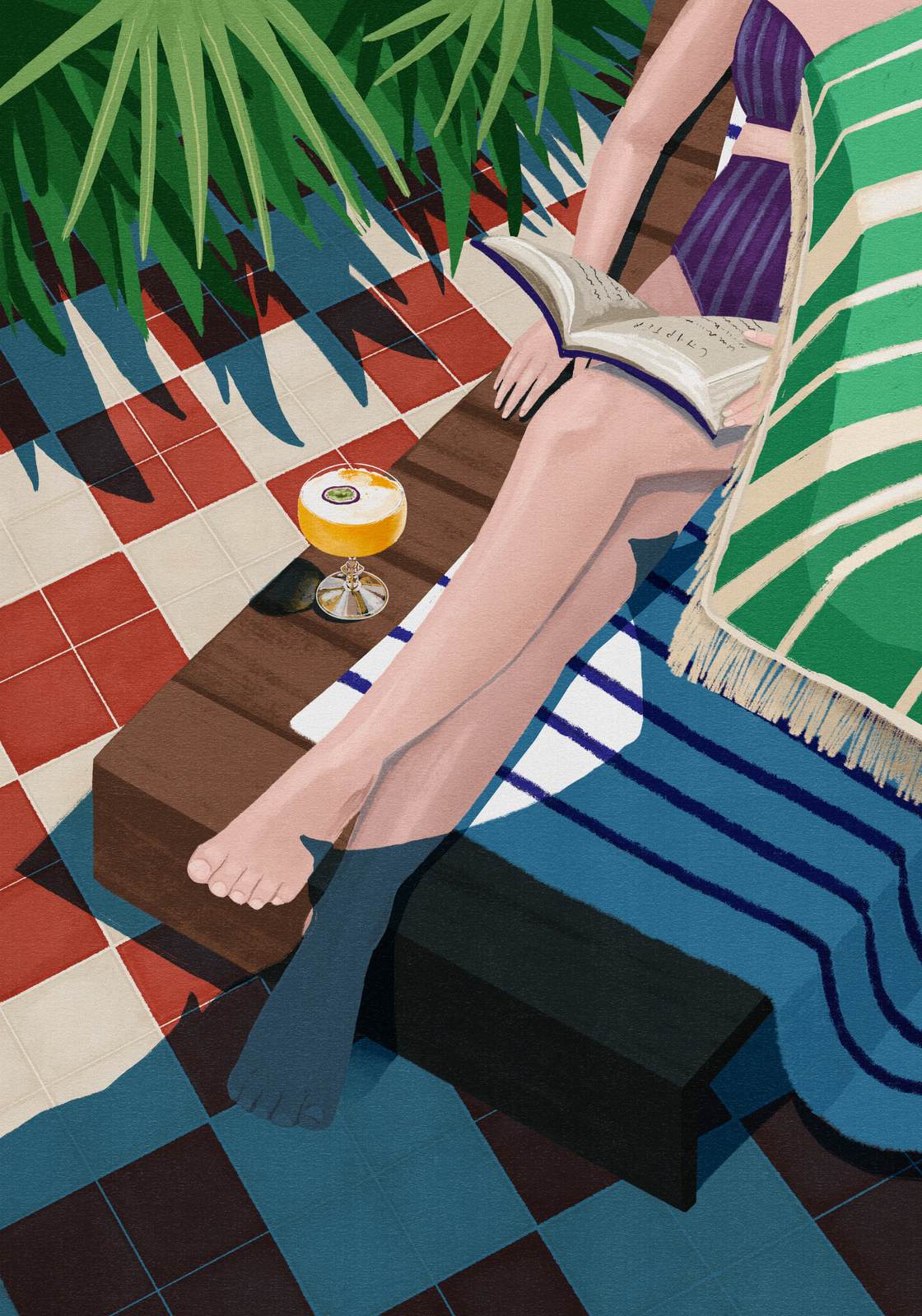 Poster - Relaxing Poolside