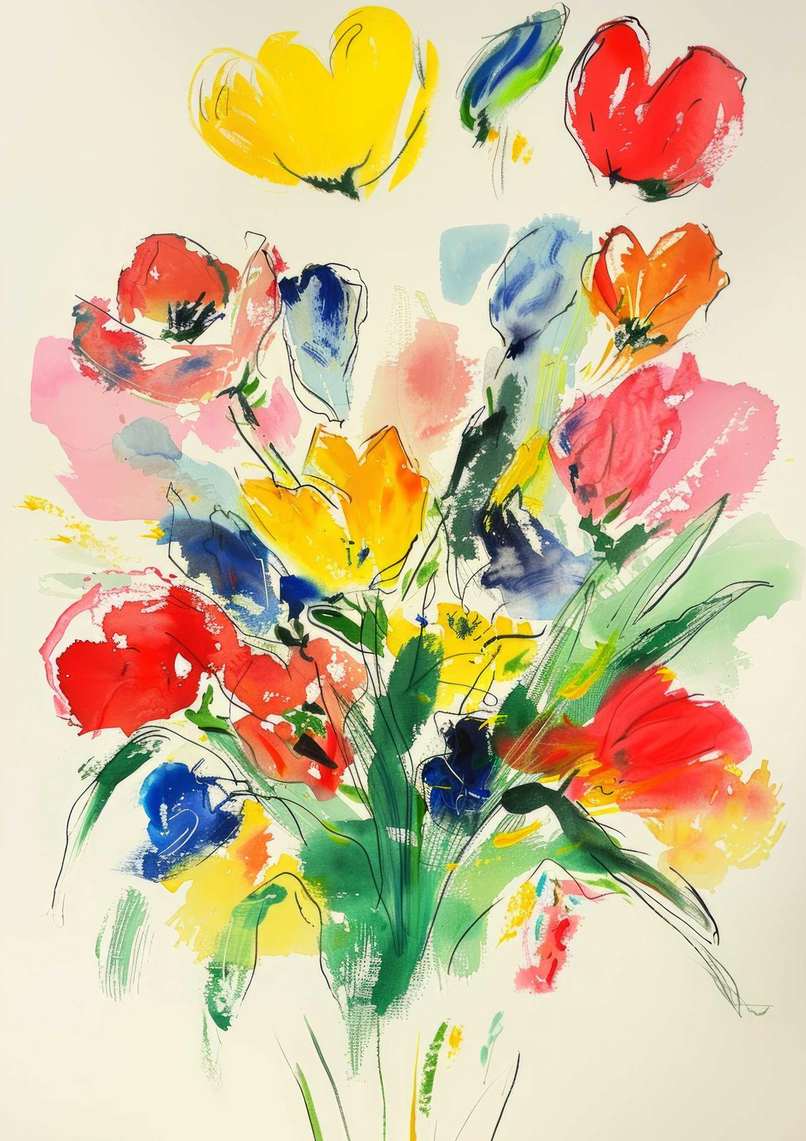 Poster - Vibrant Floral Artwork
