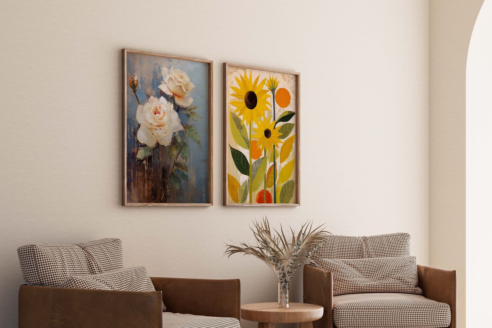 Poster - Sunflowers and Roses / Set of 2