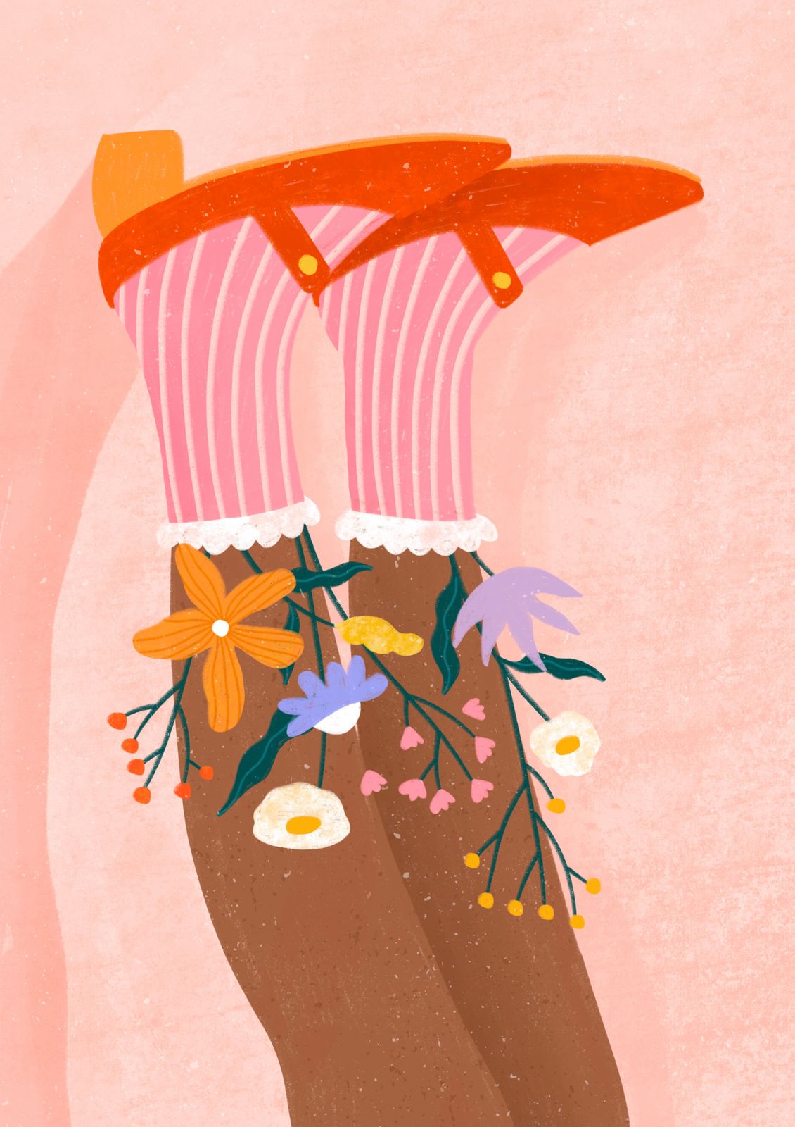 Poster - Floral Socks Design