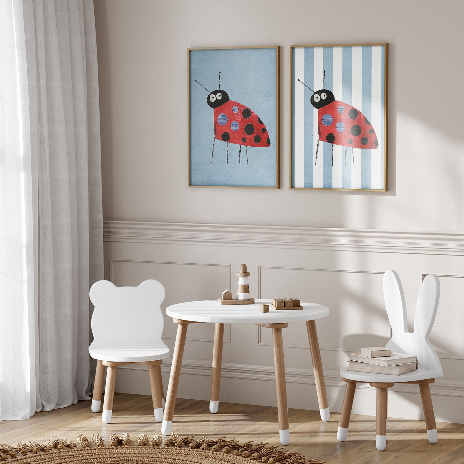 Poster - Ladybug Illustration / Set of 2