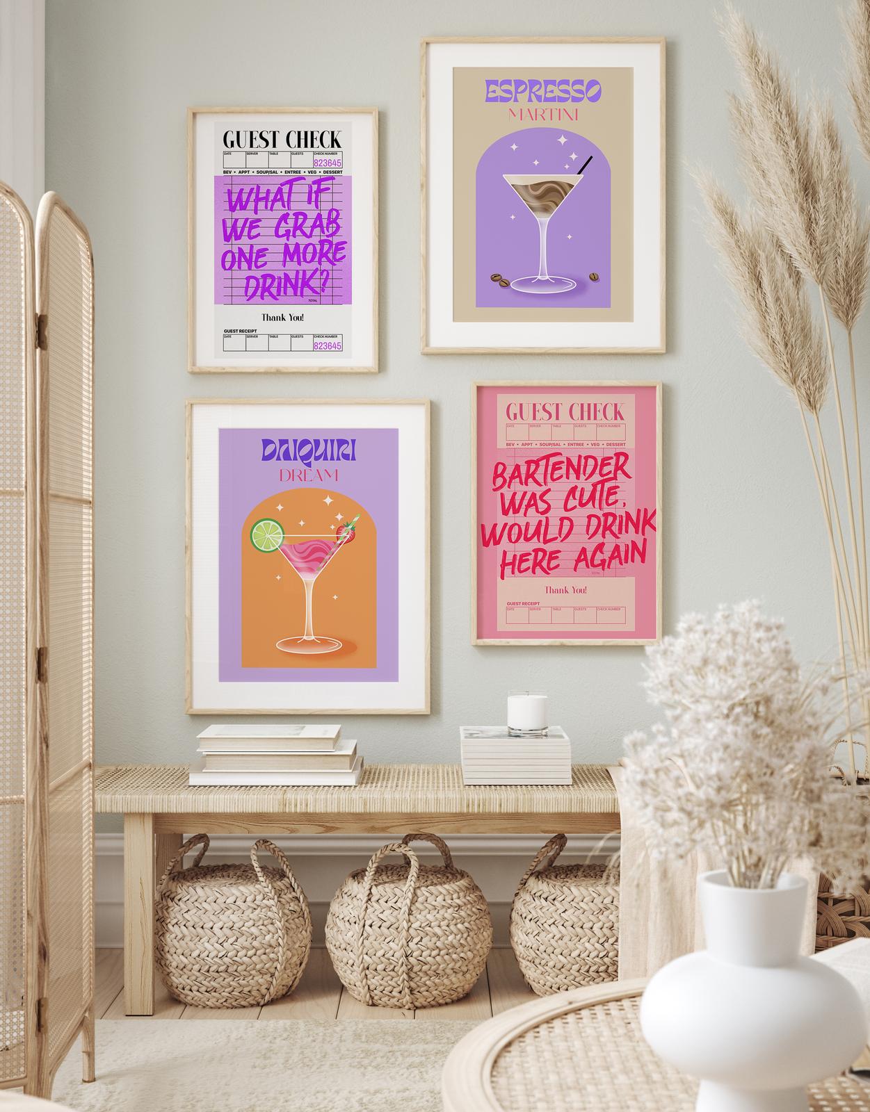 Poster - Cocktail Humor / Set of 4