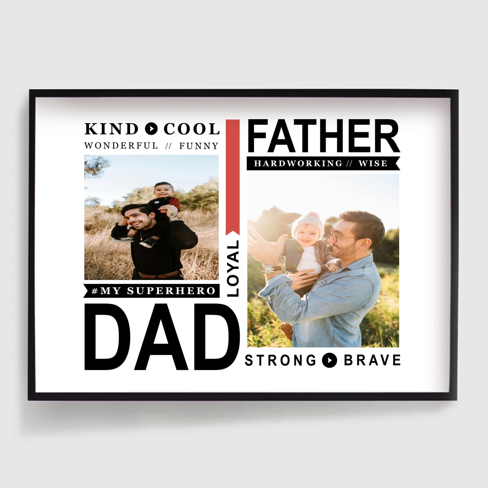 Personalised Poster -   Fathers Day Message Board - Photo Upload