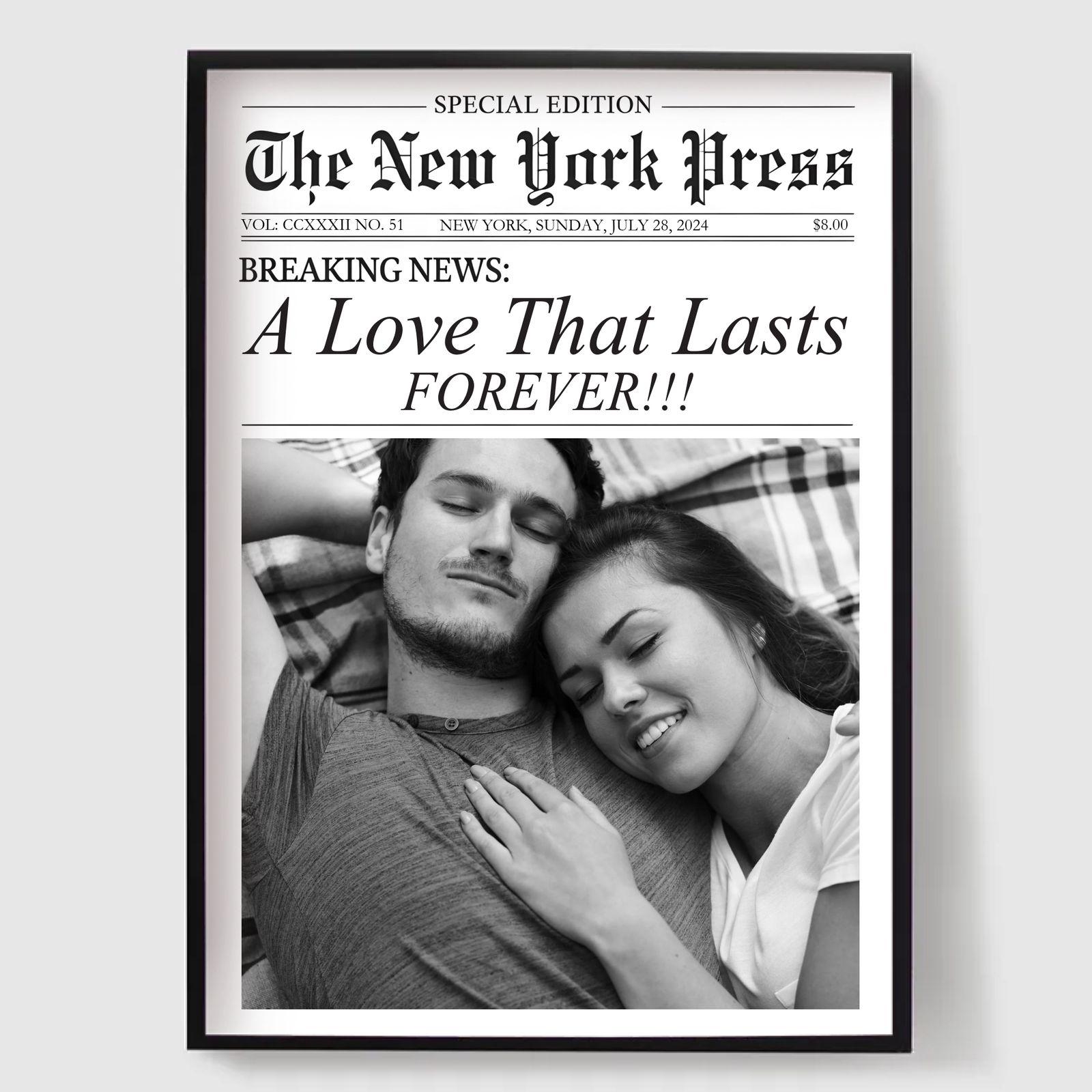 Personalised Poster - Custom Newspaper
