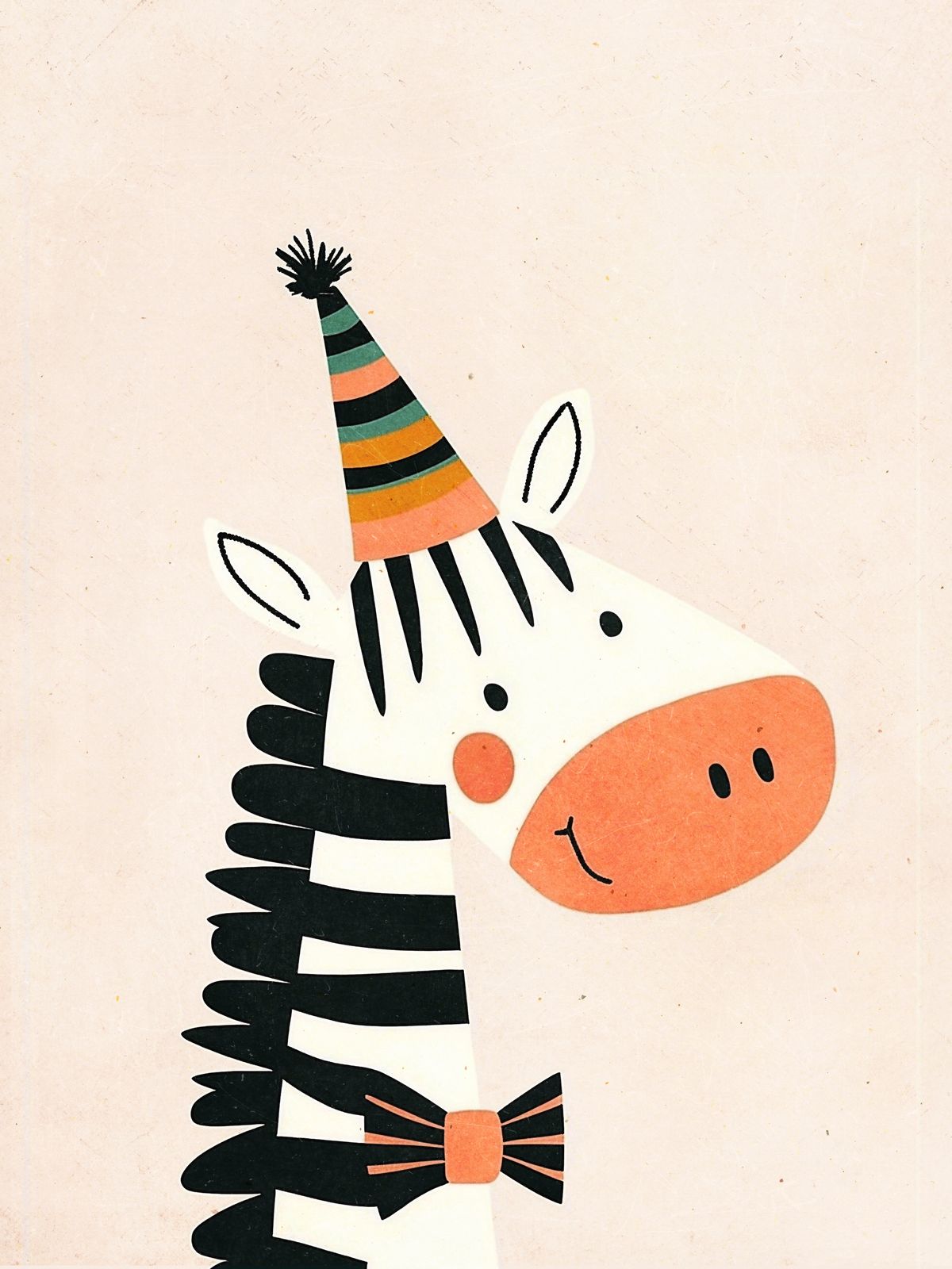 Poster - Zebra Party Hat
