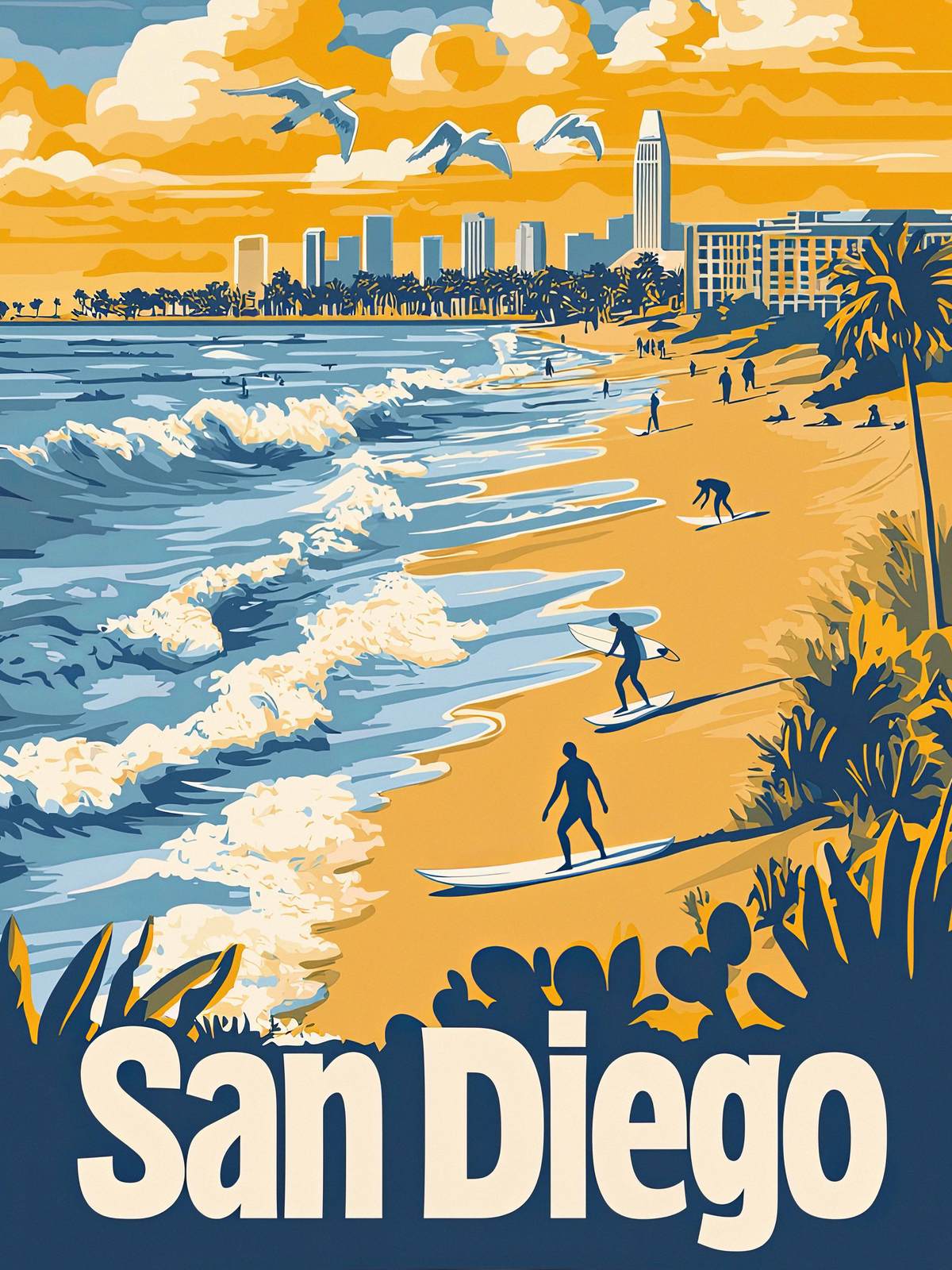 Poster - San Diego Beach