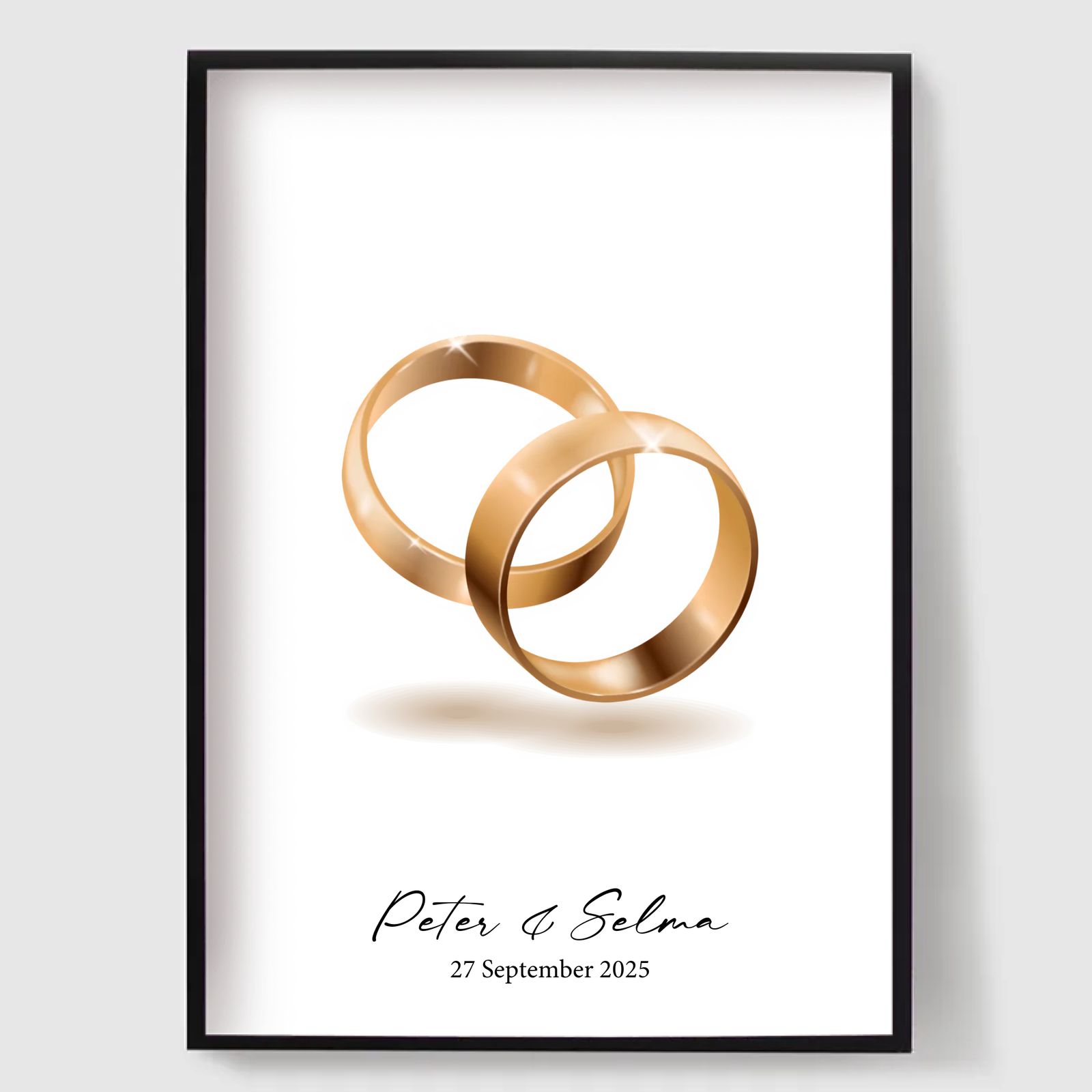 Personalised Poster - Custom Gold Wedding Ring
