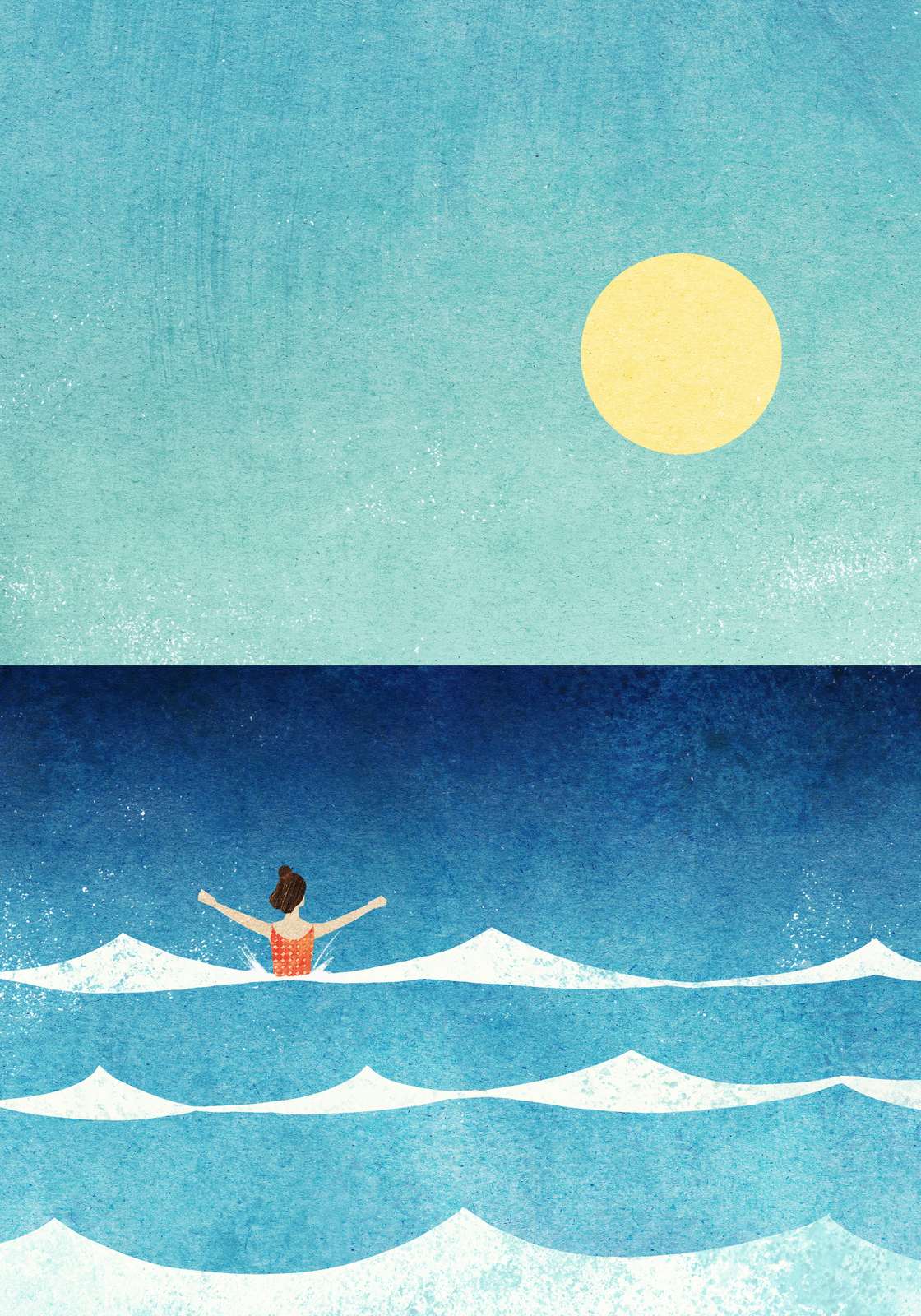 Poster - Surfer Under the Sun