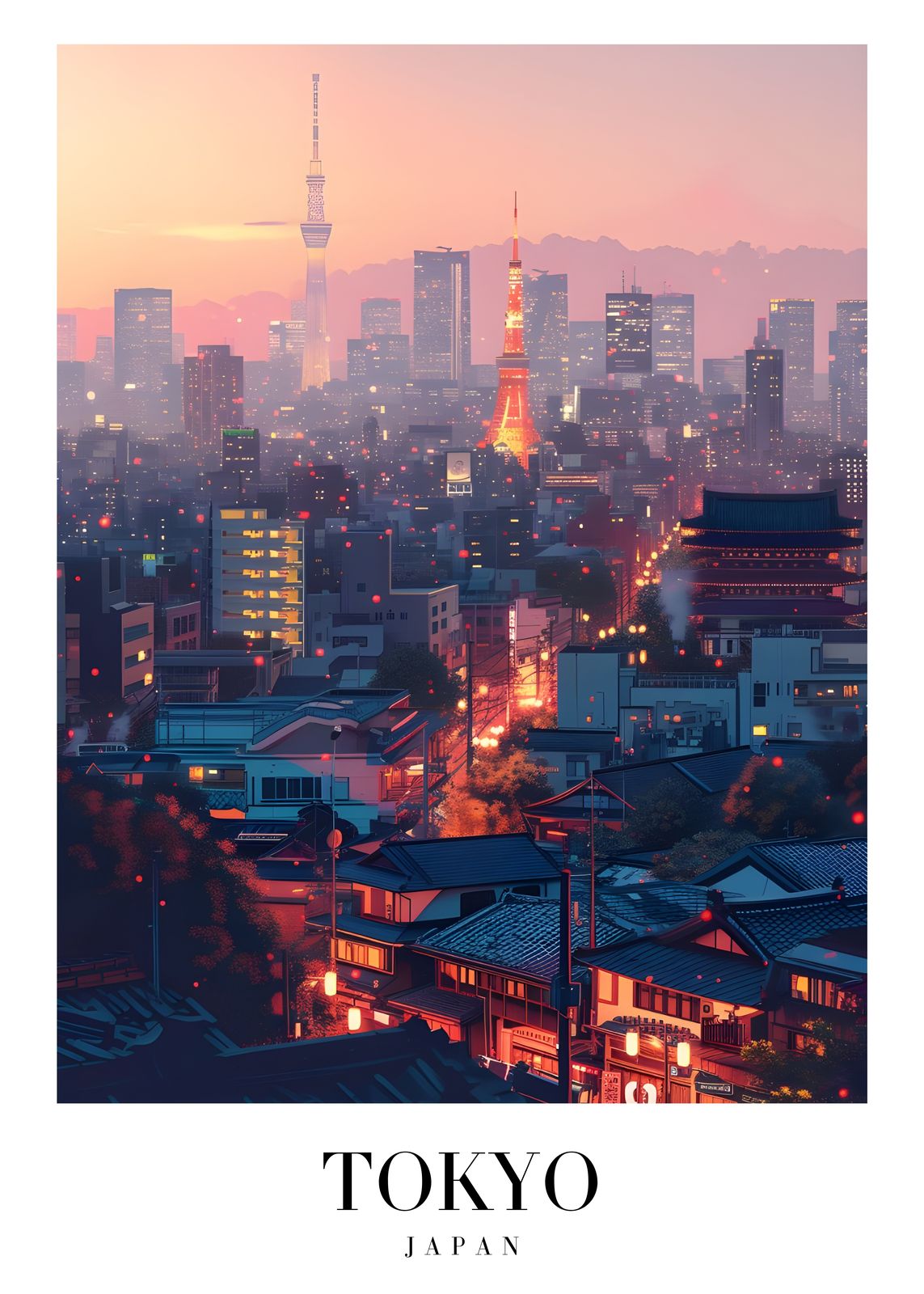 Poster - Tokyo Cityscape