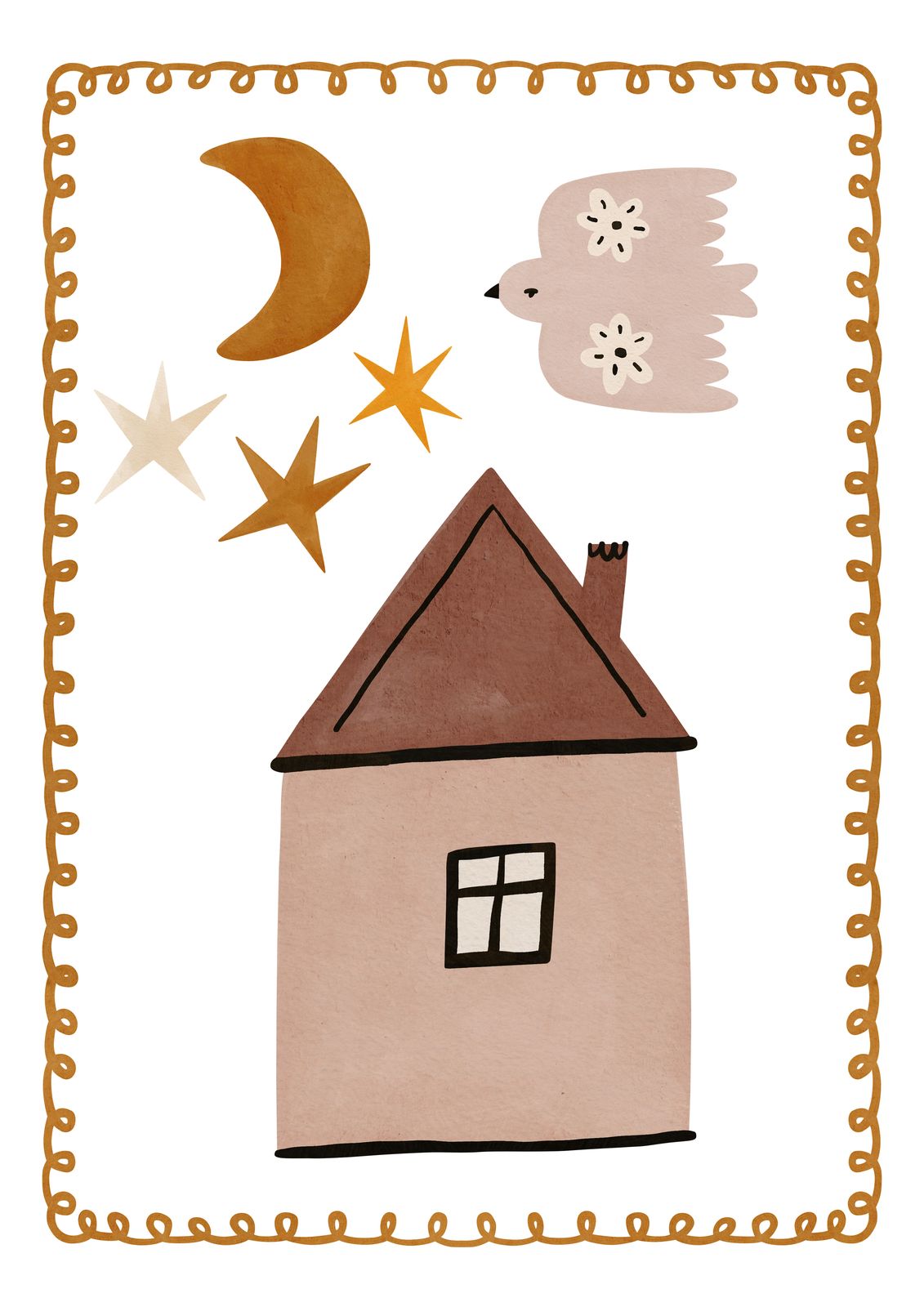 Poster - Moon and Bird
